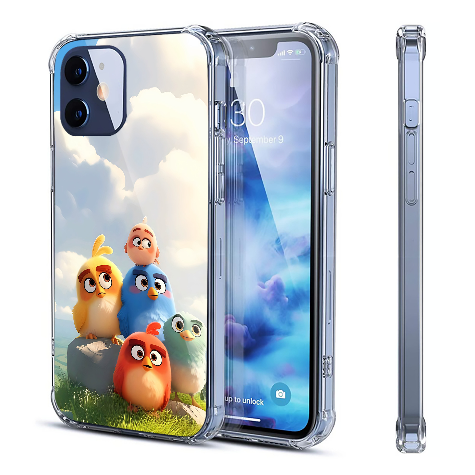 （画像用） Angry Birds アングリーバード 【iPhone 12シリーズ対応】透明スマホケース（クリアソフトケース）